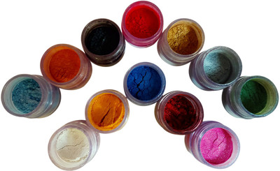vizo 12 color Shining Eye shadow Shimmer Powder for Eyes 30 g(Multicolor)
