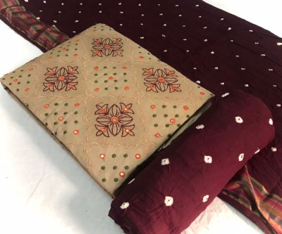 Drashti Creation Cotton Blend Embroidered Salwar Suit Material