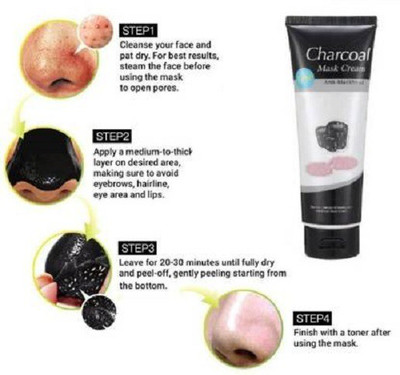 Glamezone Anti Blackhead Charcoal Face Mask Cream Tube(130 ml)