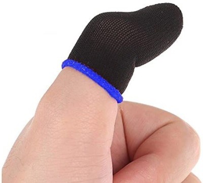 PORTLIX Thumb & Finger Sleeve for Pubg Mobile Game 01 Pairs Black & Blue Finger Sleeve(Pack of 2)