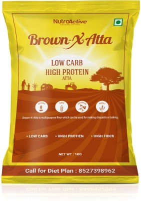 NUTROACTIVE BrownXatta Atta High Protein & Low Carb Keto Friendly Flour - 1kg(1 kg)