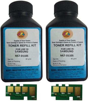 MOREL MLT D110S TONER POWDER WITH TONER CHIP FOR USE IN SAMSUNG XPRESS M2060 M2060FW M2060NW M2060W COPIER PACK OF 2 Black Ink Cartridge