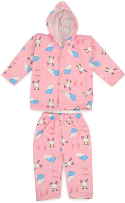 FABVIO PLUS Top - Pyjama Set For Baby Boys & Baby Girls(Pink, Pack of 1)