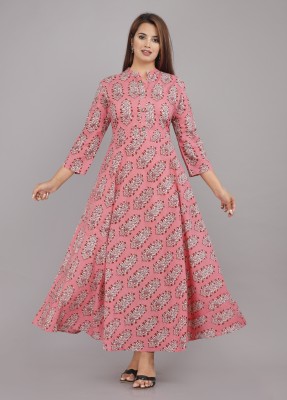 BHAGLI Women Gown Pink Dress