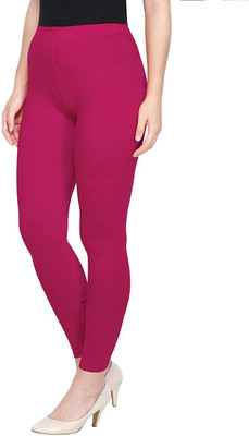 fheo Ankle Length Ethnic Wear Legging(Pink, Solid)