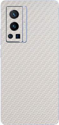 BUGGU Vivo X70 Pro, vivo x70 pro Mobile Skin(Ultra Super White Carbon Fiber Skin With High Matte Finish., Mobile Skin (Back+Side+Camera))