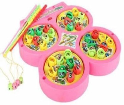 Veryke Battery Operated Fish catching Game 2 - 4 Players Game with 4 Pools ( Multicolor )(Multicolor)