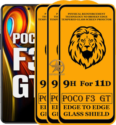 SEVEN7STAR Edge To Edge Tempered Glass for Poco F3 GT(Pack of 3)