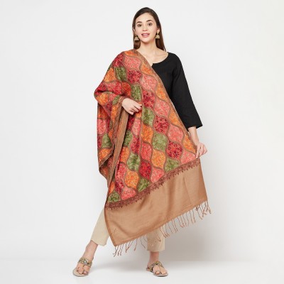 Kashmiri queen Acrylic Woven Women, Men Shawl(Multicolor)