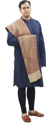 KAVIM Pashmina Printed Men Shawl(Beige)