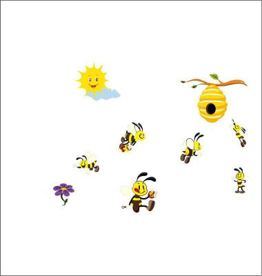 Vijaya enterprises 91 cm Butterfly and moon sticker size (91x70 cm) Self Adhesive Sticker(Pack of 1)
