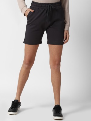 FOREVER 21 Solid Women Grey Regular Shorts