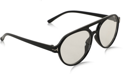 Alchiko Aviator, Round Sunglasses(For Men & Women, Clear)
