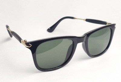 Young Tag Rectangular Sunglasses(For Men & Women, Black)