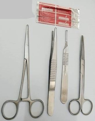 ARINEO Dressing Surgical instruments set Made High Quality Stainless steel Grade 410 with 2 blades Utility Forceps Utility Forceps