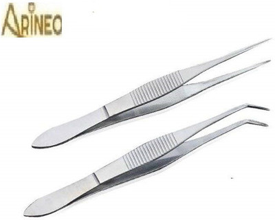 ARINEO 1 Set(2PCS)10cm/3.9'' Professional Stainless Steel Medical Dental Forceps Tweezers-Multifunction Straight Tip and Curved Tip General Purpose Tweezer Eyebrow Removal Tool(Silver) Utility Forceps ARINEO 1 Set(2PCS)10cm/3.9'' Professional Stainless Steel Medical Dental Forceps Tweezers-Multifunction Straight Tip and Curved Tip General Purpose Tweezer Eyebrow Removal Tool(Silver) Utility Forceps