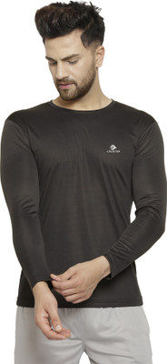 Cruister Solid Men Round Neck Black T-Shirt
