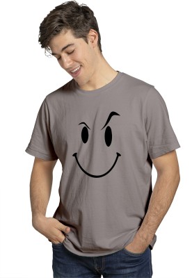 ULTRASTYLE Printed Men Round Neck Grey T-Shirt