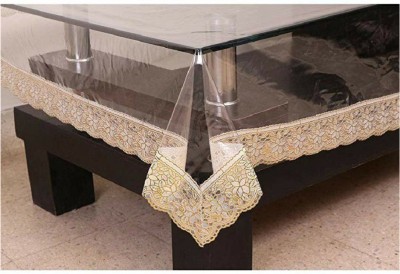 MONKDECOR Solid 2 Seater Table Cover(Gold, PVC)