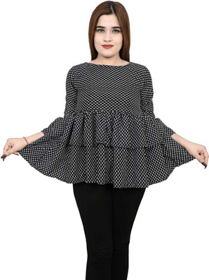 LIBSADRESSES Party Printed Women White Top