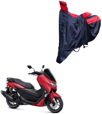 Oshotto Waterproof Two Wheeler Cover for Yamaha Dust and Water Proof Double Mirror Pocket Taffeta Bike Body Cover Compatible with Yamaha Nmax 155(Red, Blue)