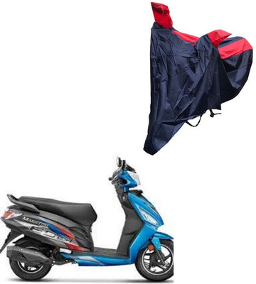 Oshotto Waterproof Two Wheeler Cover for Hero Dust and Water Proof Double Mirror Pocket Taffeta Bike Body Cover Compatible with Hero Maestro Edge 110(Red, Blue)