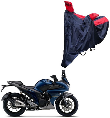 Oshotto Waterproof Two Wheeler Cover for Yamaha Dust and Water Proof Double Mirror Pocket Taffeta Bike Body Cover Compatible with Yamaha Fazer 25(Red, Blue)