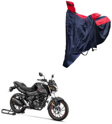 Oshotto Waterproof Two Wheeler Cover for Honda Dust and Water Proof Double Mirror Pocket Taffeta Bike Body Cover Compatible with Hero Xtreme(Red, Blue)