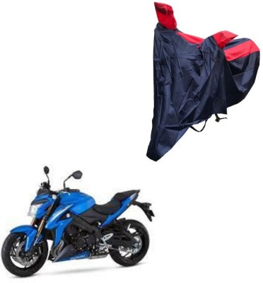 Oshotto Waterproof Two Wheeler Cover for Suzuki Dust and Water Proof Double Mirror Pocket Taffeta Bike Body Cover Compatible with Suzuki GSX-S750(Red, Blue)