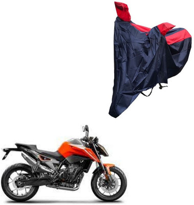 Oshotto Waterproof Two Wheeler Cover for KTM Dust and Water Proof Double Mirror Pocket Taffeta Bike Body Cover Compatible with KTM 790 Duke(Red, Blue)