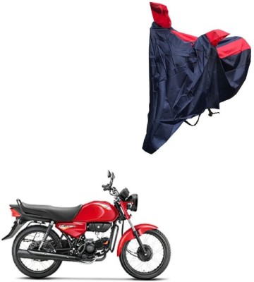 Oshotto Waterproof Two Wheeler Cover for Hero Dust and Water Proof Double Mirror Pocket Taffeta Bike Body Cover Compatible with Hero Hf Dawn(Red, Blue)