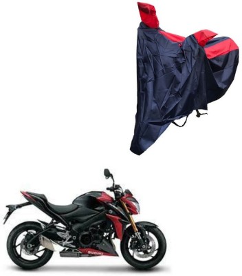 Oshotto Waterproof Two Wheeler Cover for Suzuki Dust and Water Proof Double Mirror Pocket Taffeta Bike Body Cover Compatible with Suzuki GSX-1000 ABS(Red, Blue)