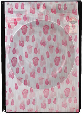 Nitasha Front Loading Washing Machine  Cover(Width: 58 cm, White, Pink)