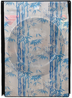 Nitasha Front Loading Washing Machine  Cover(Width: 99 cm, White, Blue)