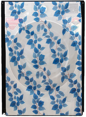 Nitasha Front Loading Washing Machine  Cover(Width: 58 cm, White, Blue)