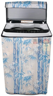 Nitasha Top Loading Washing Machine  Cover(Width: 58 cm, White, Blue)