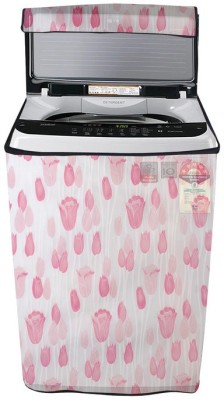 Nitasha Top Loading Washing Machine  Cover(Width: 62 cm, White, Pink)