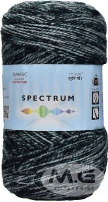 KNIT KING Spectrum Carbon Morphankhi (400 gm) Wool Ball Hand knitting wool / Art Craft soft fingering crochet hook yarn, needle knitting yarn thread dyed. with Needl W SM-R SM-S SM-TL