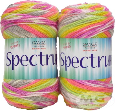 KNIT KING Spectrum Chritmas (300 gm) Wool Ball Hand knitting wool / Art Craft soft fingering crochet hook yarn, needle knitting yarn thread dyed. with Needl E SM-W SM-X SM-YQ
