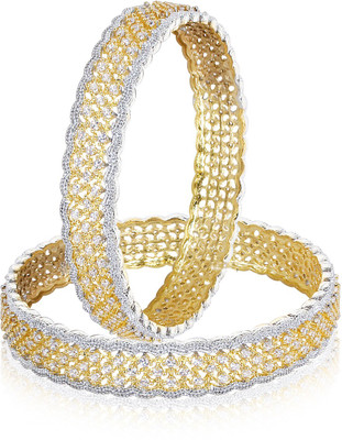 Divastri Alloy Gold-plated Bangle Set(Pack of 2)