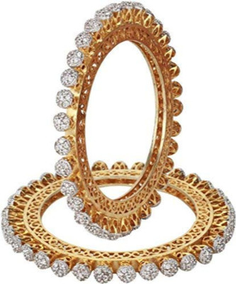 Divastri Alloy Gold-plated Bangle Set(Pack of 2)