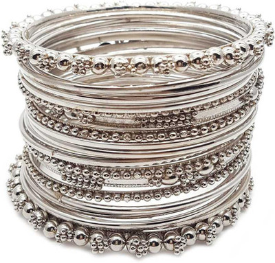 Divastri Alloy Silver Bangle Set