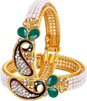 Divastri Alloy Gold-plated Bangle(Pack of 2)