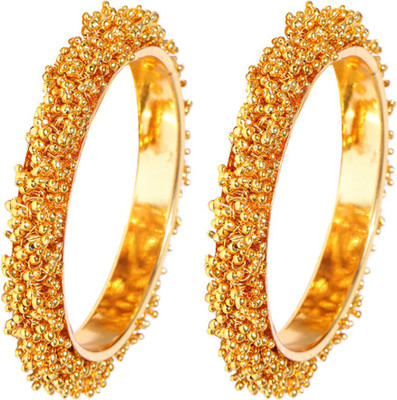 Divastri Alloy Gold-plated Bangle Set(Pack of 2)