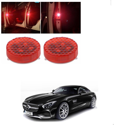 AuTO ADDiCT Car Waterproof 5 LED Wireless Car Door Warning Open Lights Indicator Decor Interior Flash Magnetic car led Lights for Anti Rear-End(RED) Free Batteries (2 Pair 4 pcs) For Mercedes Benz AMG GT Car Fancy Lights(Red)