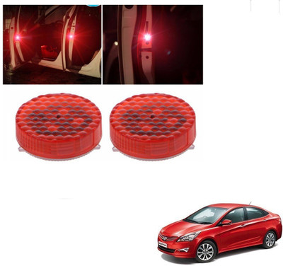 AuTO ADDiCT Car Waterproof 5 LED Wireless Car Door Warning Open Lights Indicator Decor Interior Flash Magnetic car led Lights for Anti Rear-End(RED) Free Batteries (2 Pair 4 pcs) For Hyundai Fluidic Verna 4s Car Fancy Lights(Red)