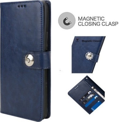 Aleppo Flip Cover for Mi Note 8 Pro, Mi Redmi Note 8 Pro Magnetic Closure Flip Case(Blue, Dual Protection, Pack of: 1)