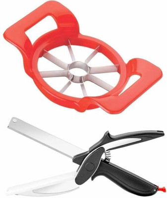 TRUTEC Combo Set For Cutter And 2 in 1 Clever Cutter,Vegetable & Fruit Chopper Vegetable & Fruit Grater & Slicer(1 vegetable clever cutter, 1 Apple cutter)