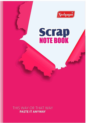 NEELGAGAN Scrap Notebook A4 Coloured Interleaf – 36 Pages, (21cm X 29.7cm) (Softcover) Regular Notebook Scrap Notebook 36 Pages(White, Pack of 6)