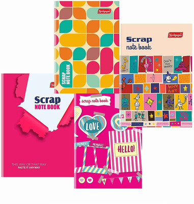 NEELGAGAN Scrap Notebook A4 Coloured-16 Pages, P-7 (21cm X 29.7cm) Softcover Regular Note Book One Side Ruled 16 Pages(Multicolor, Pack of 7)